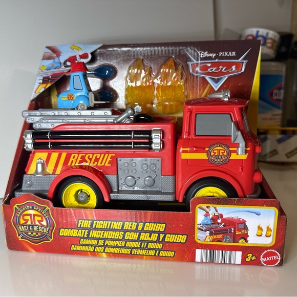 Pixar Other - Disney Pixar Cars Fire Rescue Truck Toy